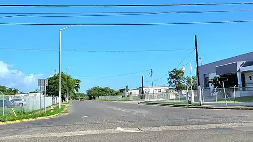 Southern terminus of PR-180 at PR-701 intersection in Río Jueyes