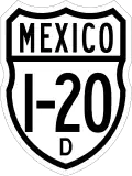 Federal Highway I-20D shield