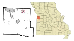 Location of Baldwin Park, Missouri