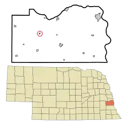 Location of Murdock, Nebraska