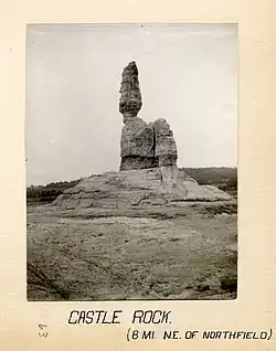 Castle Rock, from Paul Barney, a Carleton student 1895 photo album