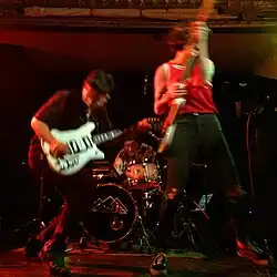 Canadian indie pop band Caveboy performing in concert