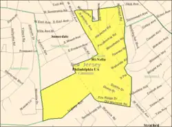 Census Bureau map of Hi-Nella, New Jersey