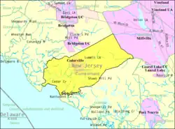 Census Bureau map of Lawrence Township, Cumberland County, New Jersey