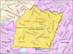 Census Bureau map of Livingston, New Jersey