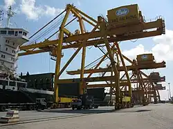 Photograph if a crane at the Port of Hai Phong
