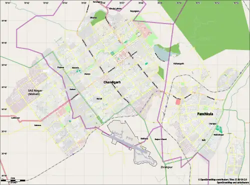 The open hand monument is located in Chandigarh