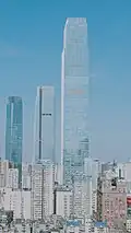 Changsha IFS Tower 1 in Changsha, China, is the 16th tallest building in Asia.