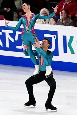 Charlène Guignard and Marco Fabbri at the 2024 World Championships