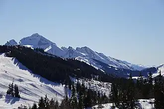 View of Mont Charvin from Manigod