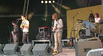 Cherry Ghost performing at Summer Sundae 2007. Left to right: Phill Anderson, Simon Aldred, Jim Rhodes, and Grenville Harrop.