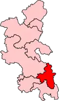 A medium constituency in the southeast of the county.