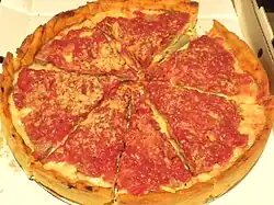 Deep-dish pizza from Lou Malnati's