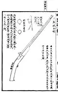 A Ming matchlock firearm from the Shenqipu, 1598.