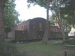 Side view of the church