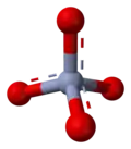 Ball-and-stick model of the chromate anion