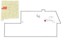 Location of Skyline-Ganipa in Cibola County