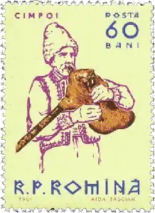 Romanian cimpoi player