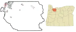 Location in Oregon