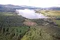 Aerial photograph of Duncarron with the Carron-Valley-Reservoir in background (status 2008)