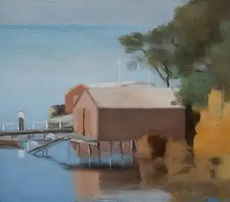 Boatshed Beaumaris, 1928, Castlemaine Art Museum