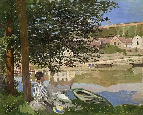 On the Bank of the Seine, Bennecourt, 1868, Art Institute of Chicago