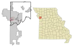 Location of Oakwood Park, Missouri