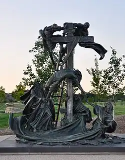 Stations of the Cross (station 13) sculpture by Lundeen Sculpture, 2018