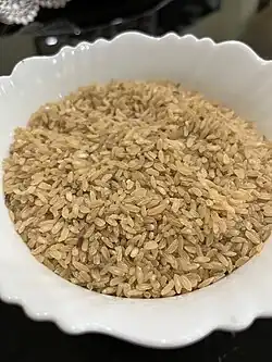 Close-up of Boka Chaul rice