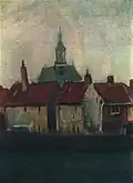 Cluster of Old Houses with the New Church in The Hague 1882 Private collection (F204)