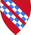 Coat of arms attributed to the House of Hauteville, characterized by the presence of two bends