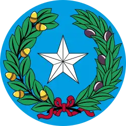 Coat of arms of the Republic of Texas, “azure ground”