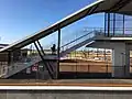 View of the pedestrian stairs from Platform 1, December 2019