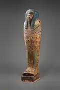 Coffin of Irtirutja; 332–250 BC; plastered, painted and gilded wood; length: 198.8 cm (78.3 in); Metropolitan Museum of Art