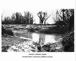Coles Creek Ford, Uniontown, Natchez Trace Jefferson County Mississippi c. 1938