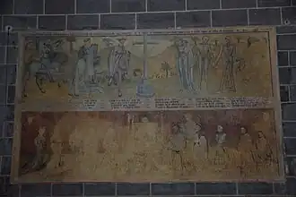 Fresco of the collegiate church of Ennezat.