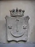 Sas coat of arms depicted in the 14th-century Collegium Maius courtyard, first university of Poland, the oldest building of Jagiellonian University in Kraków Old Town