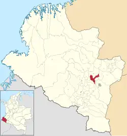 Location of the municipality and town of La Florida, Nariño in the Nariño Department of Colombia.
