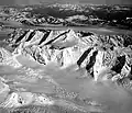Columbia Peak (centered) with Mt. Defiant to left, from NW