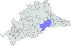 Location of Málaga-Costa del Sol in the province of Málaga