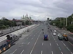 North Commonwealth Avenue with the INC Central Temple on the left side