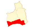 Map of Camarones commune in Arica and Parinacota Region