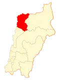 Map of Chañaral commune in the Atacama Region