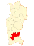 Location of Illapel commune in the Coquimbo Region
