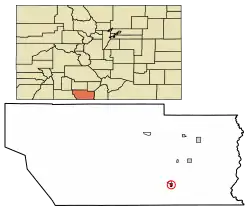 Location of the Town of Antonito in Conejos County, Colorado.