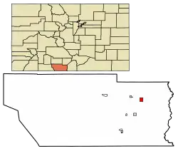 Location of Sanford in Conejos County, Colorado.