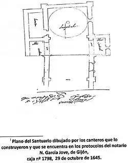 Old floor plan, 1645