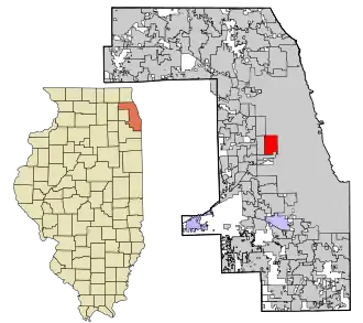 Location of Cicero in Cook County, Illinois
