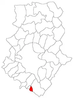 Location in Ilfov County