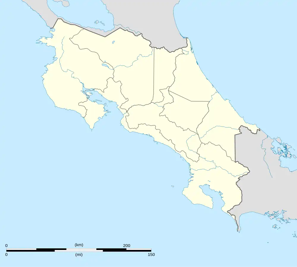 Turrialba district location in Costa Rica